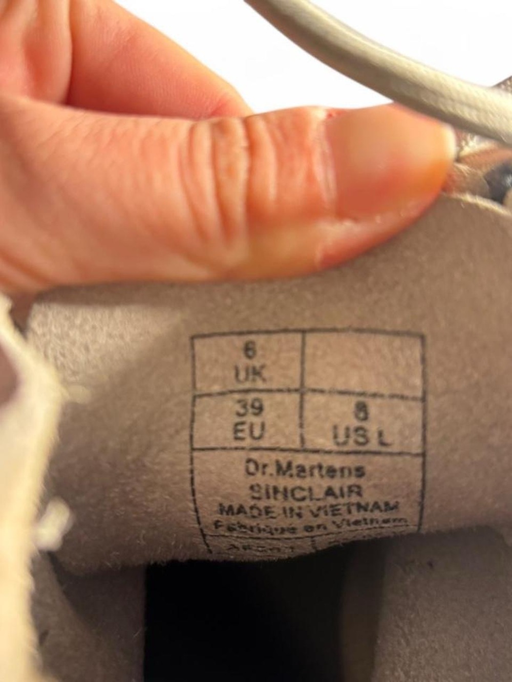Doc Martins ~ White Sinclair Leather Platform Boots - Picture 6 of 6